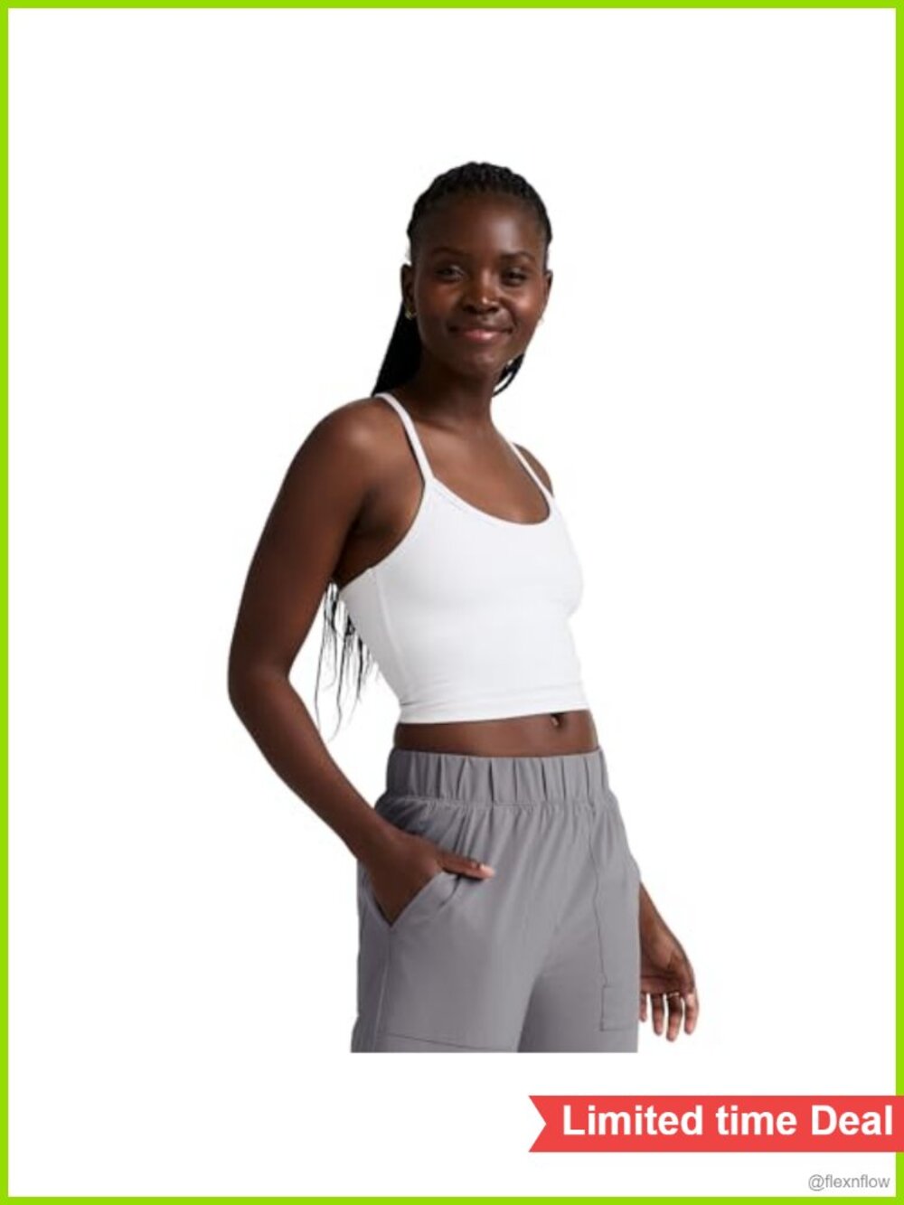 Spacedye Slim Racerback Cropped Tank - Picture 2 of 3